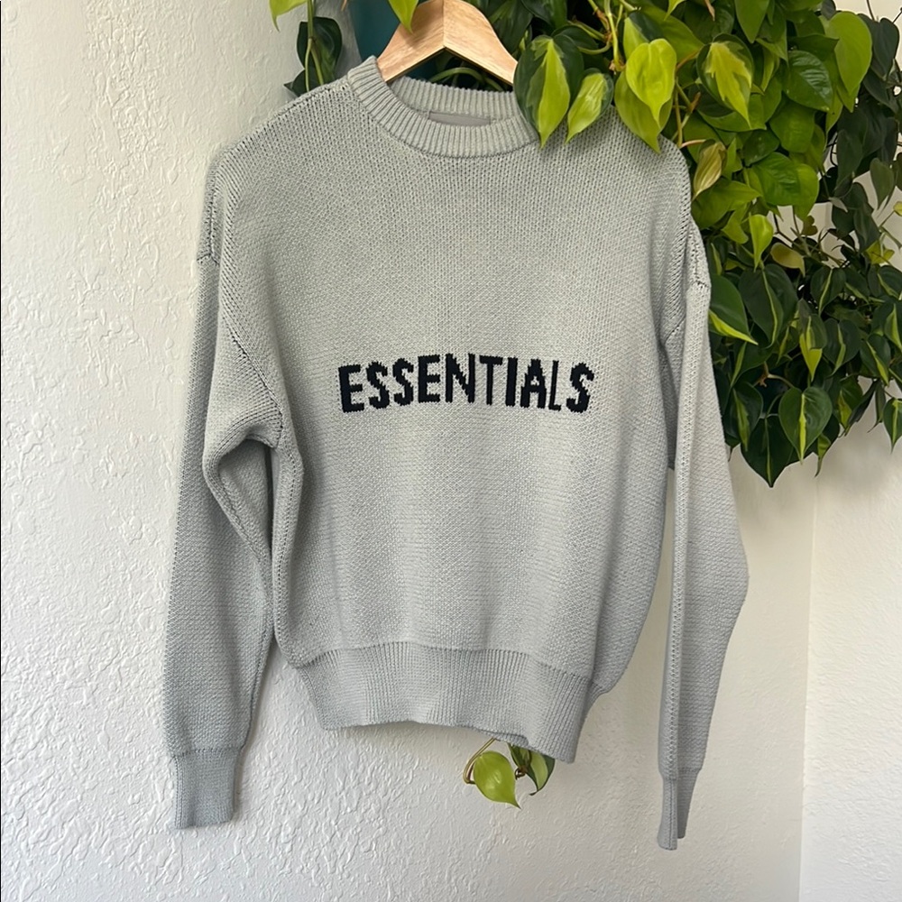 Fear of God Essentials Knit Sweater in Gray